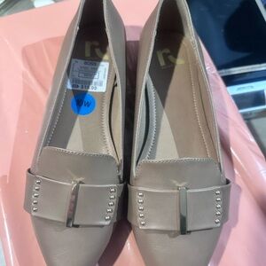 Report Taupe Loafers with Studded Detail